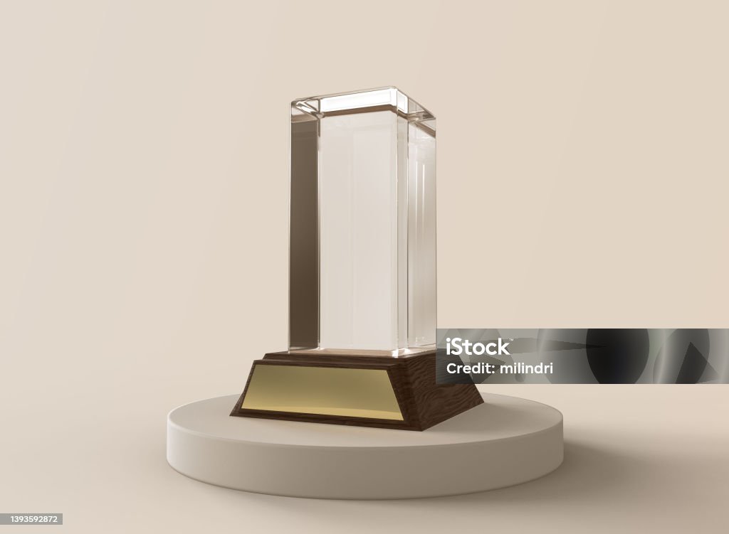 Trophy Rectangular Platform Rectangular Glass Trophy On A Platform Stock Photo - Download Image Now ...