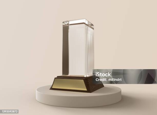Glass Rectangular Platform Rectangular Glass Trophy On A Platform Stok Fotoğraflar & Fincan‘nin ...