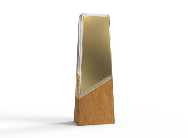 istock Modern Glass Trophy Mockup 1393592922