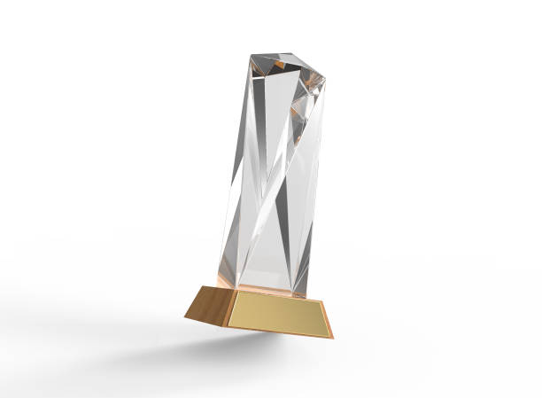istock Floating Glass Trophy Mockup 1393592934