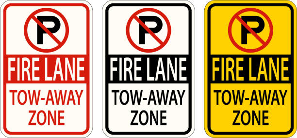 istock No Parking Fire Lane Tow Away Zone Sign On White Background 1393596036