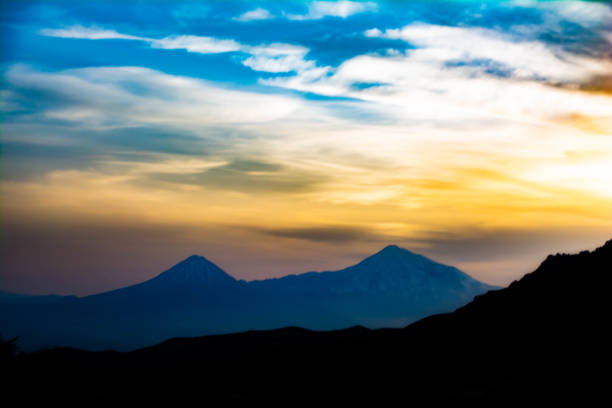 istock Mountain and beautiful sunset. Mount Ararat 1393599117