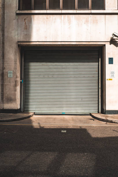 istock Garage door of warehouse 1393609173