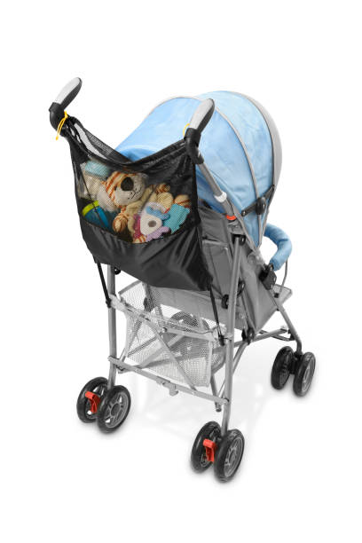 istock Simple black baby organizer, on a stroller, isolated 1393610601