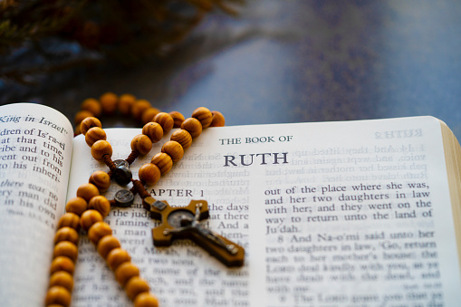 The book of RUTH in Holy Bible for background and inspiration learning and lents