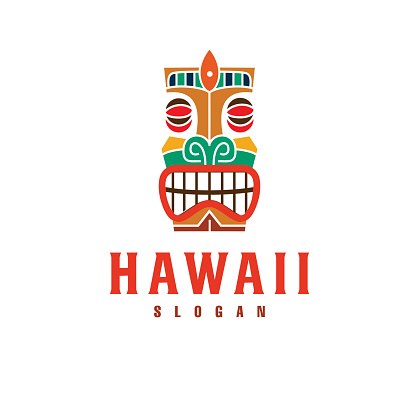 Cartoon Style Hawaiian Mask design mascot Stock Vector