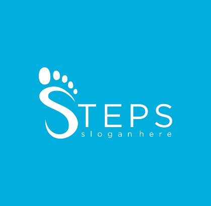 Letter S Feet Icon Vector shape symbol. Footprint Step Lettering Illustration of foot care