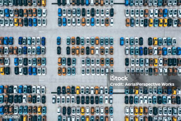 Rows Of New Cars Stock Photo - Download Image Now - Repetition, Car, China - East Asia