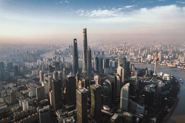 istock Aerial View of Shanghai Skyline 1393629235