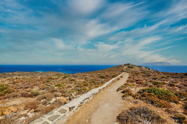 istock Path to Homer tomb in Ios island, Greece 1393630594