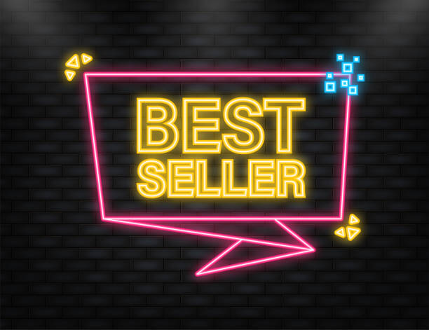 Neon Icon. Best seller red banner on white background. Vector illustration Neon Icon. Best seller red banner on white background. Vector illustration. sports betting free cash back stock illustrations