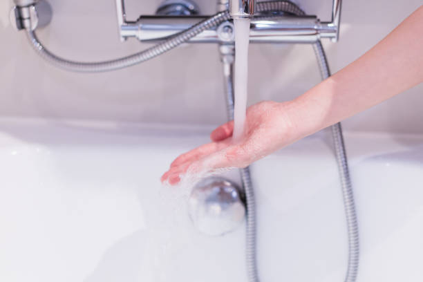 istock Woman enjoy taking a bath and shower. 1393631786