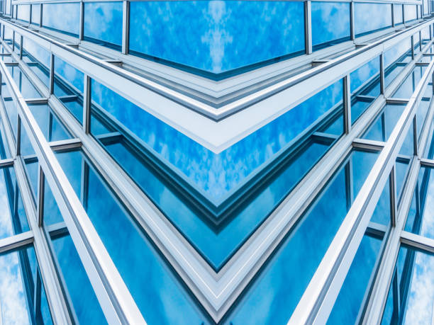 istock Architecture details Modern Building Glass facade Business background 1393632861