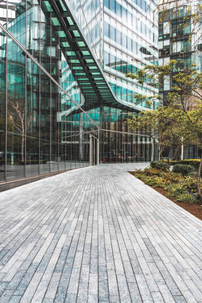 istock Open area in front of the building 1393644944