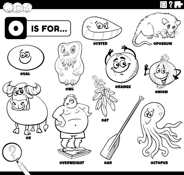 Ilustración de Letra O Palabras Conjunto Educativo Dibujo Del Libro Para Colorear y más Vectores Libres de Derechos de Letra O - iStock Ilustración de Letra O Palabras Conjunto Educativo Dibujo Del Libro Para Colorear y más Vectores Libres de Derechos de Letra O - iStock