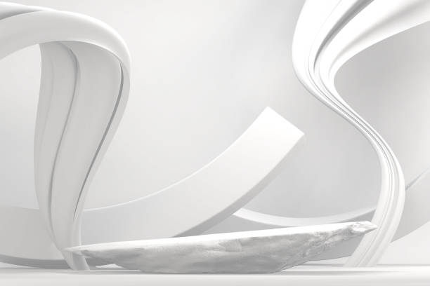 istock Stone stage decoration suitable for products.3D rendering 1393651336