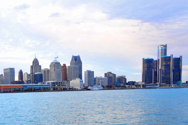 istock Detroit Skyline taken from Windsor Canada 1393656171