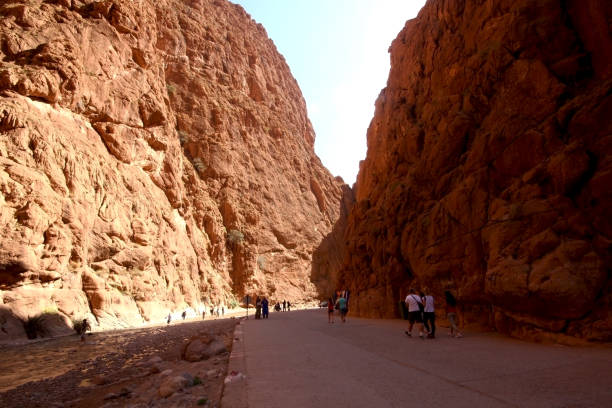 Tenehir, Morocco-September 25, 2013: Gorges du Todra canyon in Tenehir.