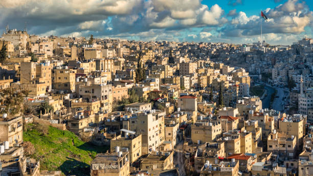City of Amman A view of the city from from the Citadel in Amman, Jordan. amman city stock pictures, royalty-free photos & images
