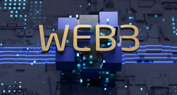 WEB3 next generation world wide web blockchain technology with decentralized information, distributed social network. Web3.0