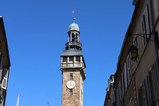 The Jacquemart tower, clock tower built in the 15th century, city of Moulins, department of Allier, France