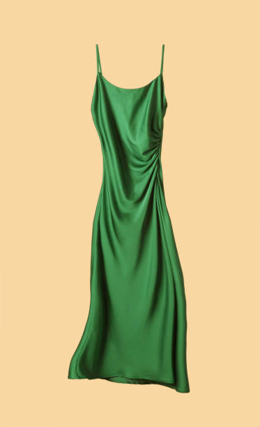 istock Studio shot of floating long silk camisole dress 1393670946