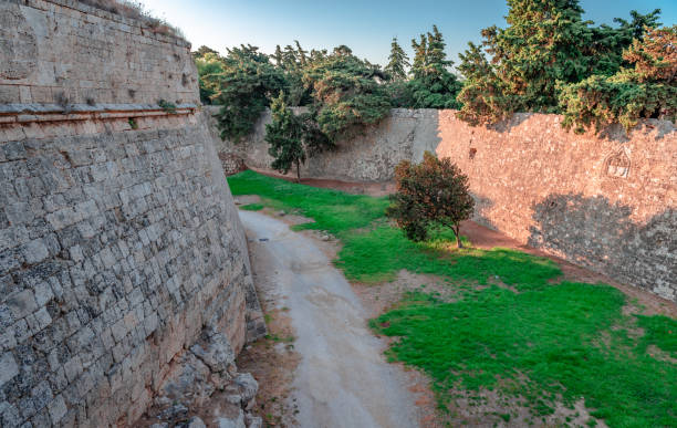 istock The medieval moat in Rhodes, Dodecanese, Greece. 1393675045