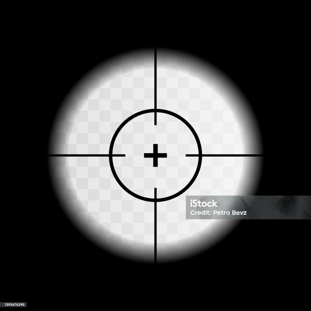 Scope Off A Target View From The Target With Measurement Scale View Through A Rifle Scope ...