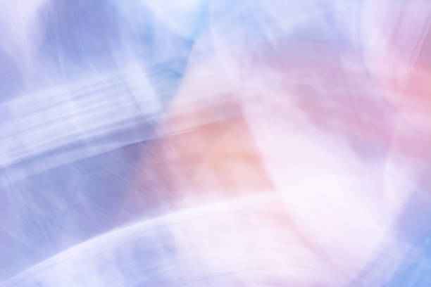 Abstract blue orange lilac background. Waves, glare, lines. Backdrop banner in cool colors.