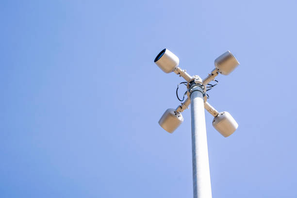 istock a surveillance camera on a pole in a public place. CCTV camera 1393679221