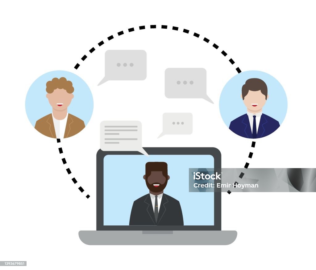Video On Communication Video Conference Communication Technology Online Meeting Remote Work ...