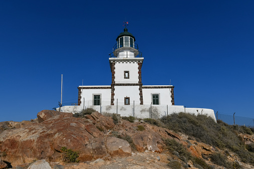 Akrotiri Lighthouse, built by a French company in 1892, making the lighthouse one of the oldest in Greece.