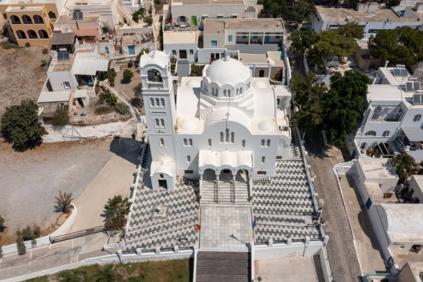 istock Church - Emporio, Santorini, Greece 1393687482