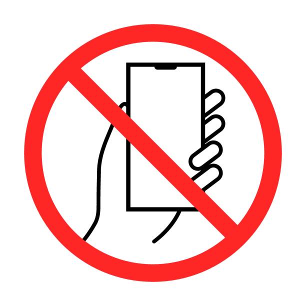 istock No cell phone sign. Icon no talking and calling. Cell phone prohibition 1393696509
