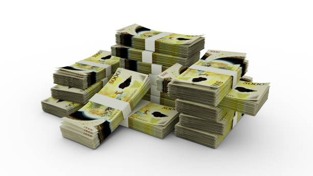 istock Vanuatu vatu notes. 3D rendering of bundles of banknotes 1393698833