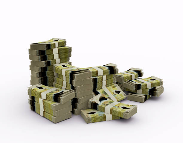 istock Vanuatu vatu notes. 3D rendering of bundles of banknotes 1393698868