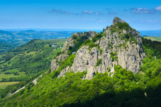 istock Tuiliere rocks and mountains in Auvergne landscape 1393727005