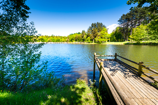 Leisure center of Lac Des Montagnes close to Mazamet city in France