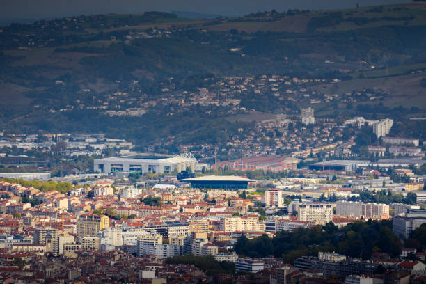 istock Rooftop of Saint Etienne city 1393728231