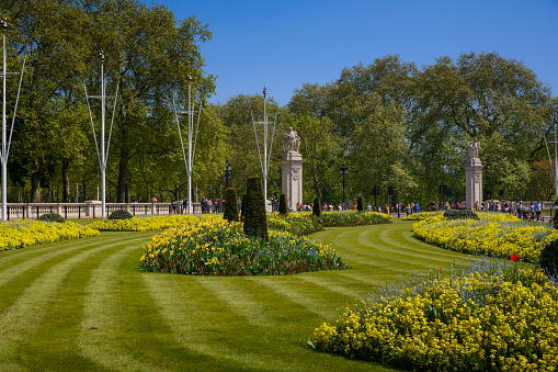 Garden close to Buckingham Palace at London city, United Kingdom