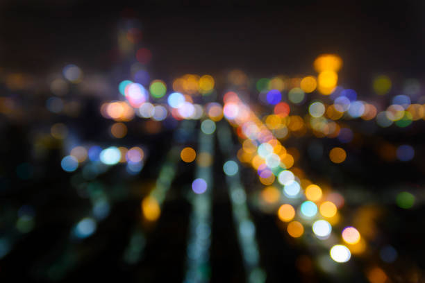 Bokeh of cityscape at night
