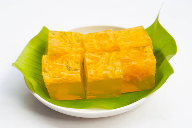 istock Sweet egg floss jelly. Thai dessert 1393729784