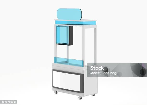 Food Trolley Cart Stock Photo - Download Image Now - Kiosk, Sunshade, Bicycle