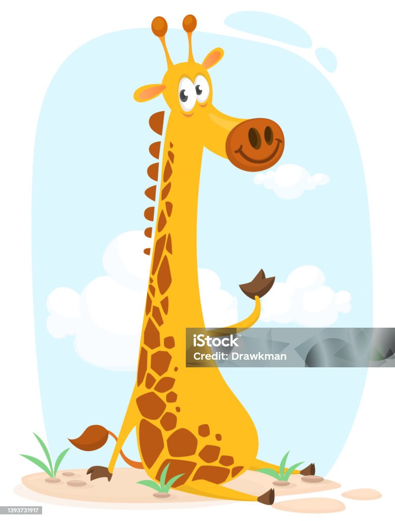 Thiết Kế Hoạt Hình Hươu Cao Cổ Ngộ Nghĩnh Hình Minh Họa Vector ...