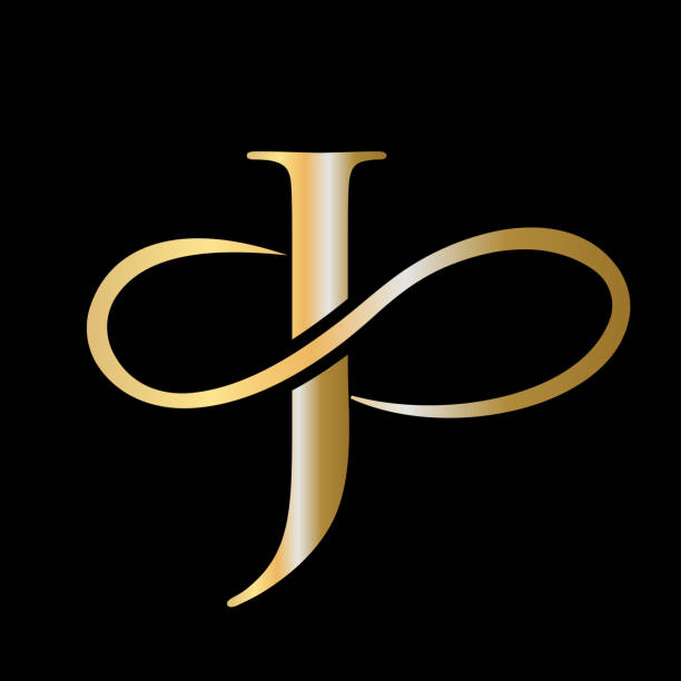 Luxury initial letter J golden gold color logo design. Creative luxury letter J logo sign Luxury logo based letter icon vector template crystal letter j stock illustrations