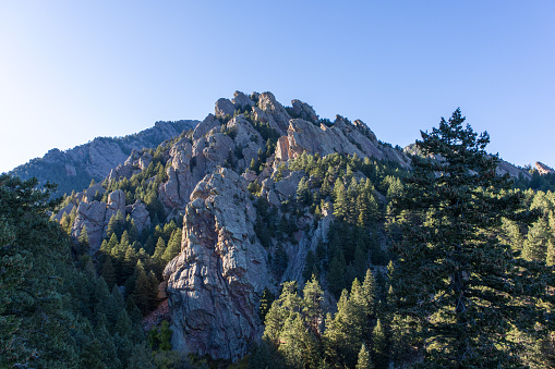 A view of the mountains near the Flatirons of Boulder Colorado