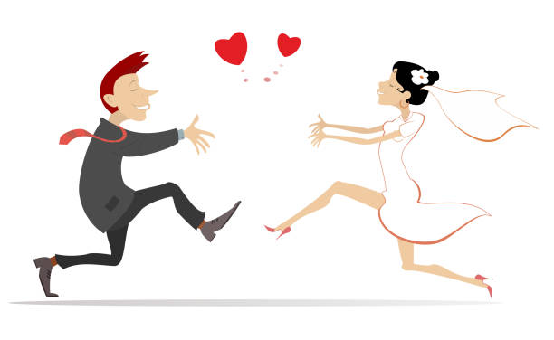 1,646 Funny Wedding Couple Illustrations & Clip Art - iStock | Funny bride