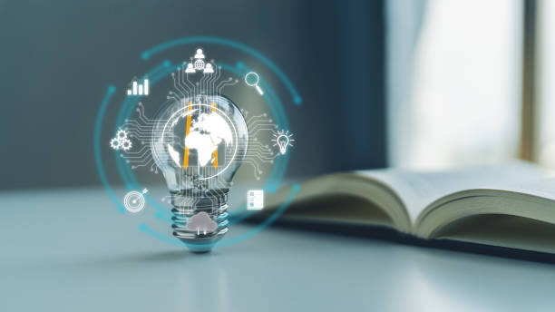 istock Light bulb with textbook. Success idea business learning and knowledge 1393741536
