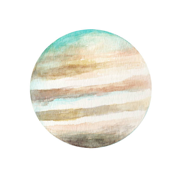 Jupiter watercolor illustration digital illustration jupiter stock illustrations