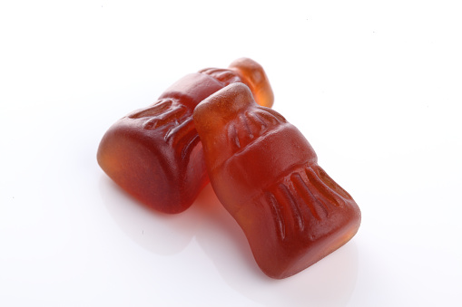 Gummy Cola Bottle Candy　on a white background